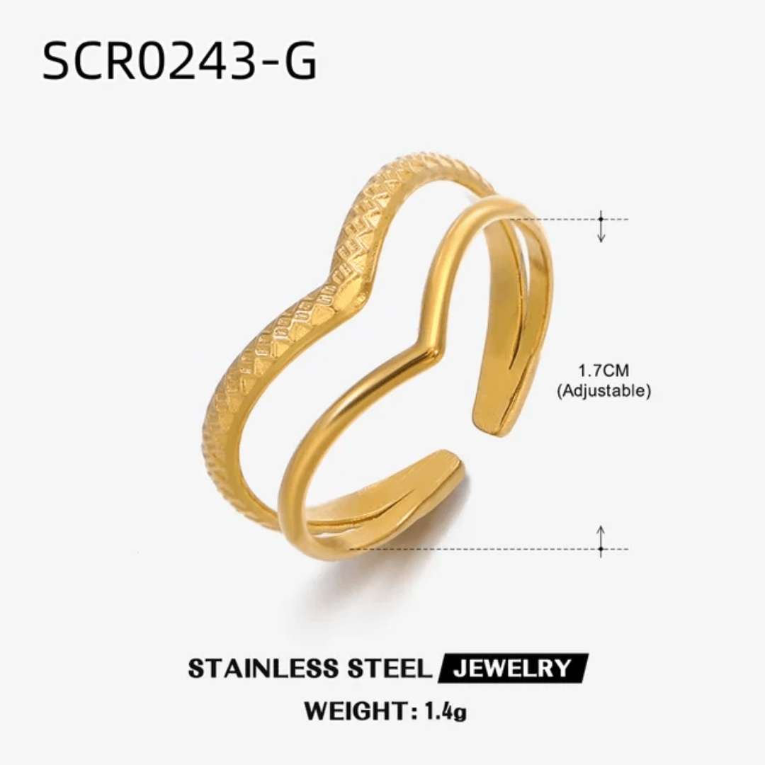 R-153– 18k Gold Plated Stainless Steel Tarnish Free Waterproof Female Jewellery