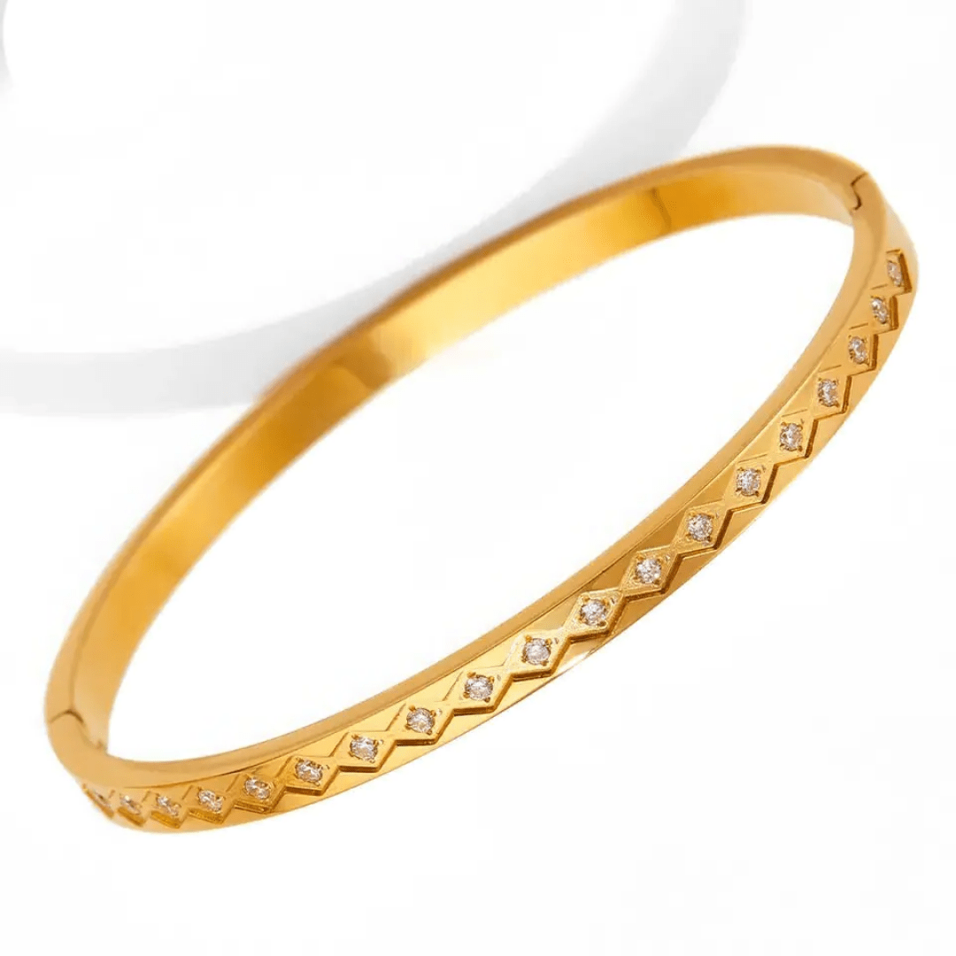 B-109- 18k Gold Plated Stainless Steel Tarnish Free Waterproof Female Jewellery