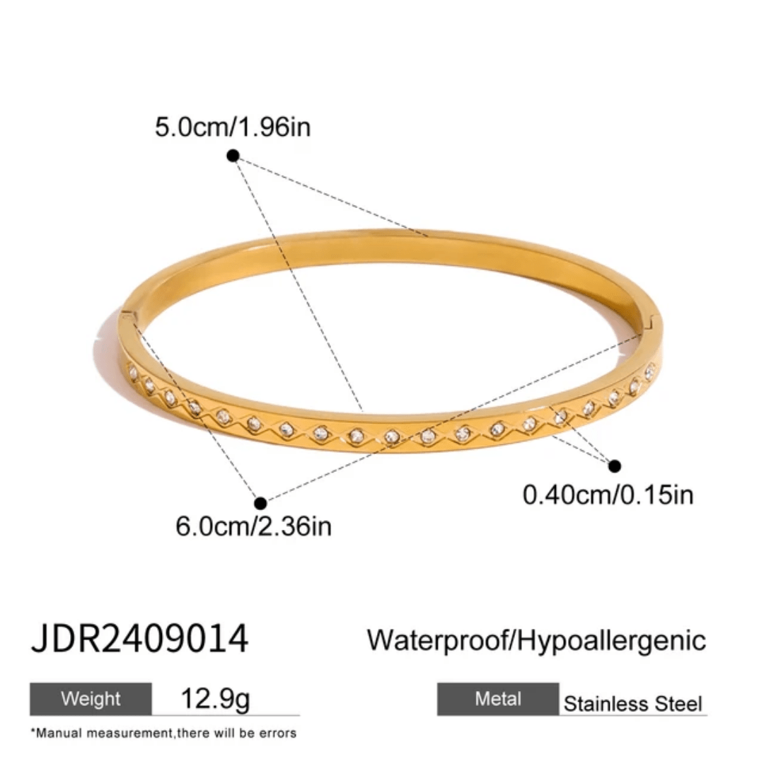 B-109- 18k Gold Plated Stainless Steel Tarnish Free Waterproof Female Jewellery