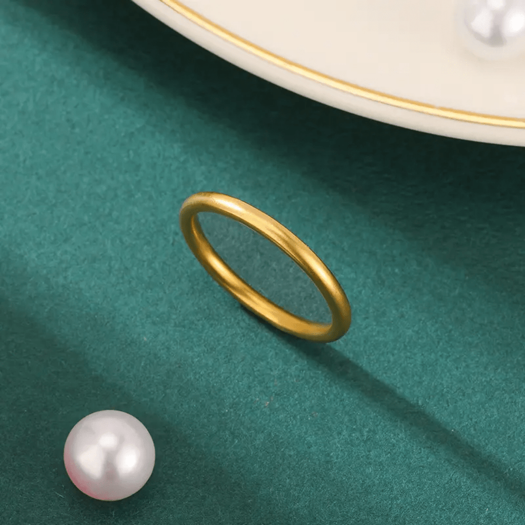 R-142 SIZE-6,7,8 AVAILABLE 18k Gold Plated Stainless Steel Tarnish Free Waterproof Female Jewellery