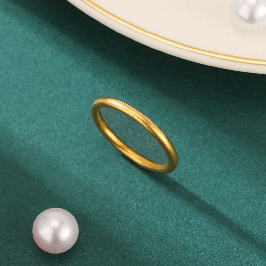 R-142 SIZE-6,7,8 AVAILABLE 18k Gold Plated Stainless Steel Tarnish Free Waterproof Female Jewellery