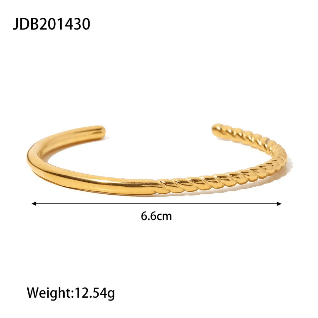 B-111– 18k Gold Plated Stainless Steel Tarnish Free Waterproof Female bracelet