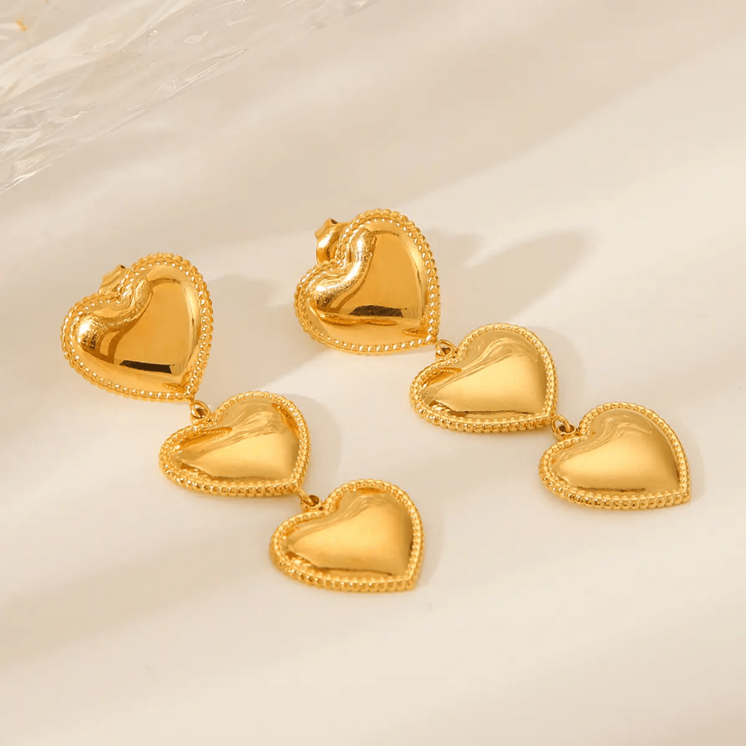 ES-291 – 18k Gold Plated Stainless Steel Tarnish Free Waterproof Female Jewellery