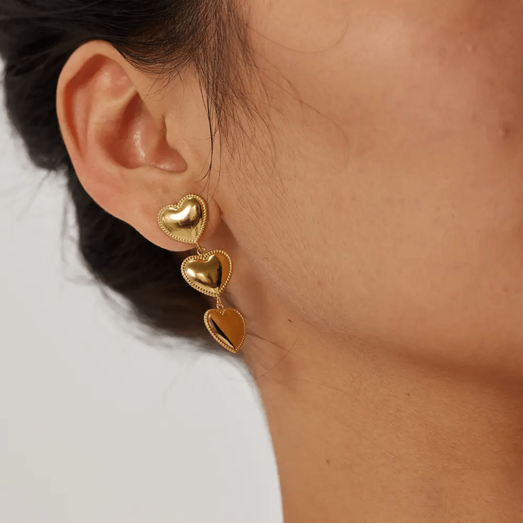ES-291 – 18k Gold Plated Stainless Steel Tarnish Free Waterproof Female Jewellery