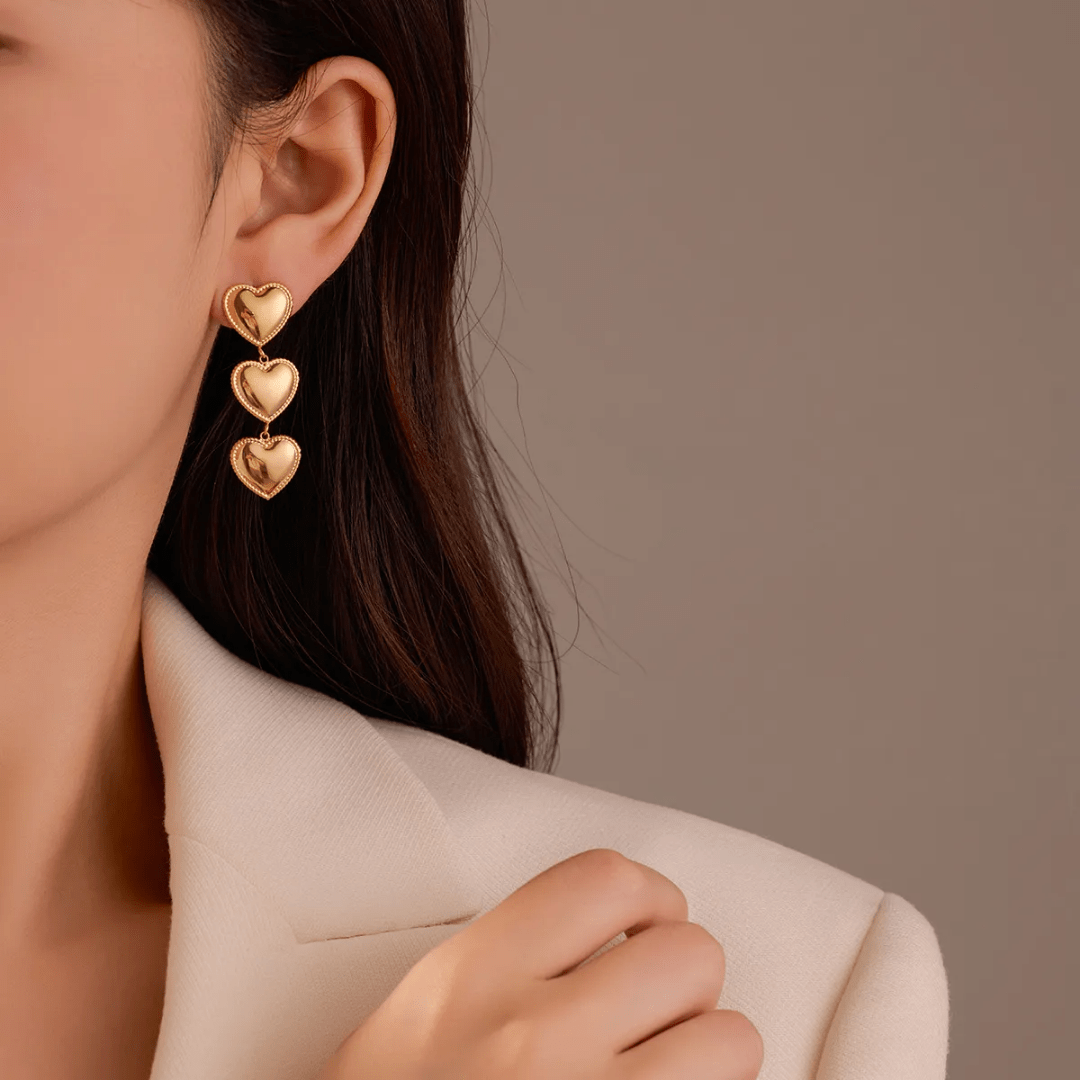 ES-291 – 18k Gold Plated Stainless Steel Tarnish Free Waterproof Female Jewellery