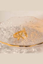 Shell 18k Gold Plated ring