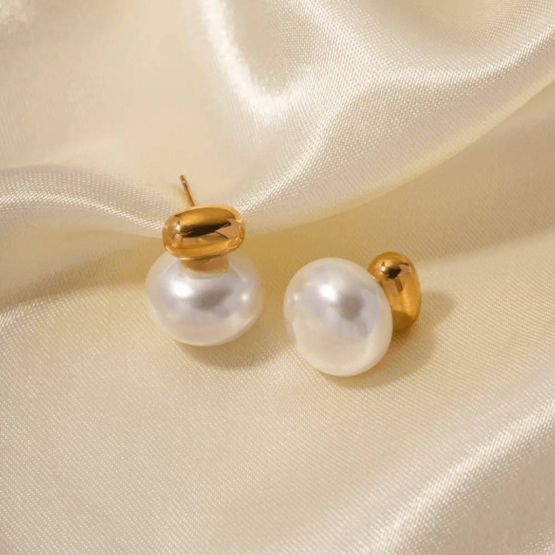 ES-313-18k Gold Plated Stainless Steel Tarnish Free Waterproof Female Earrings