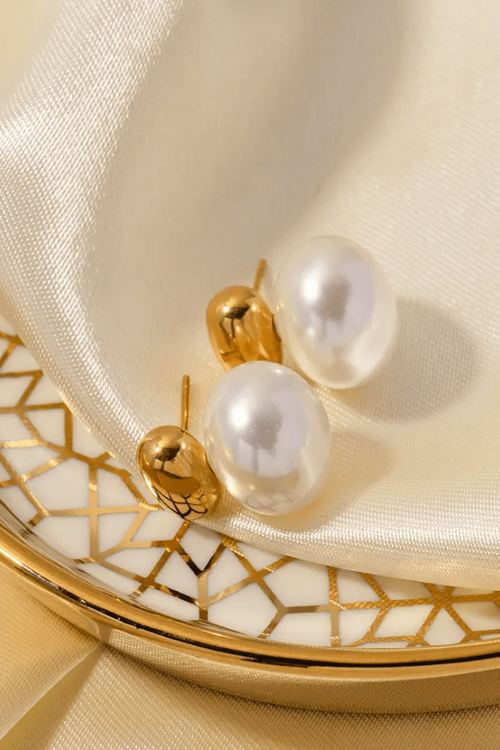 ES-313-18k Gold Plated Stainless Steel Tarnish Free Waterproof Female Earrings