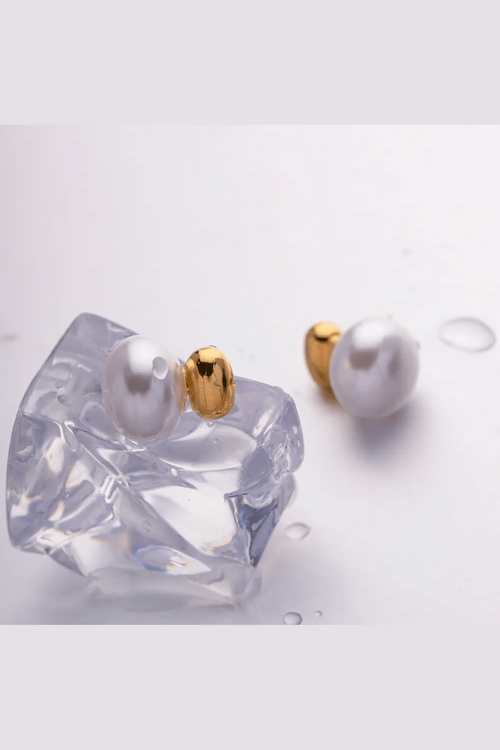 ES-313-18k Gold Plated Stainless Steel Tarnish Free Waterproof Female Earrings