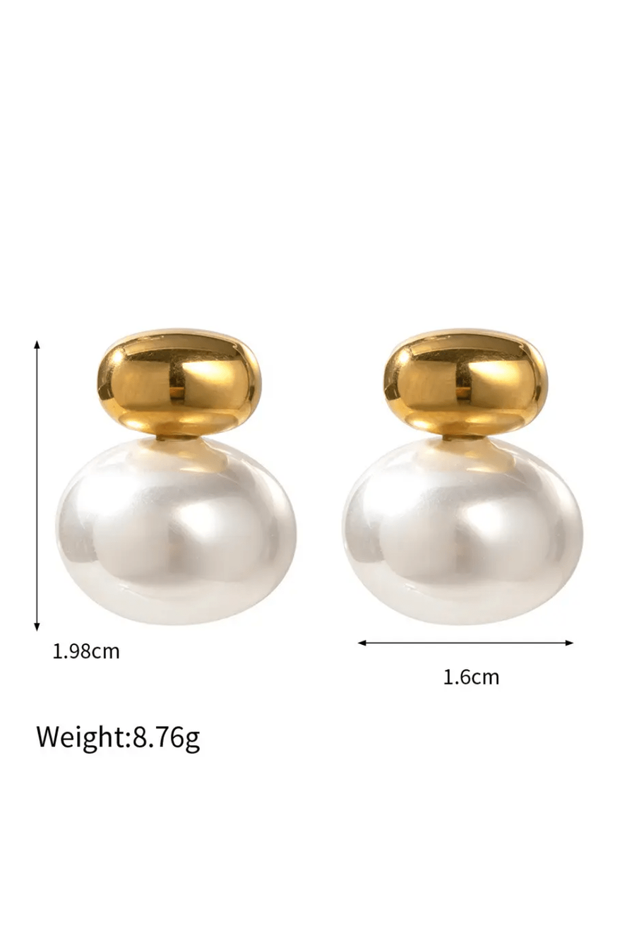 ES-313-18k Gold Plated Stainless Steel Tarnish Free Waterproof Female Earrings