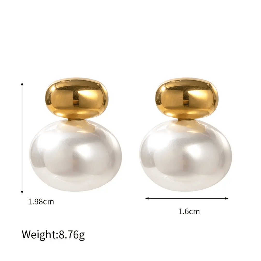 ES-313-18k Gold Plated Stainless Steel Tarnish Free Waterproof Female Earrings