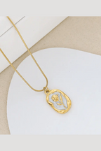 C-311–18k Gold Plated Stainless Steel Tarnish Free Waterproof Female Jewellery