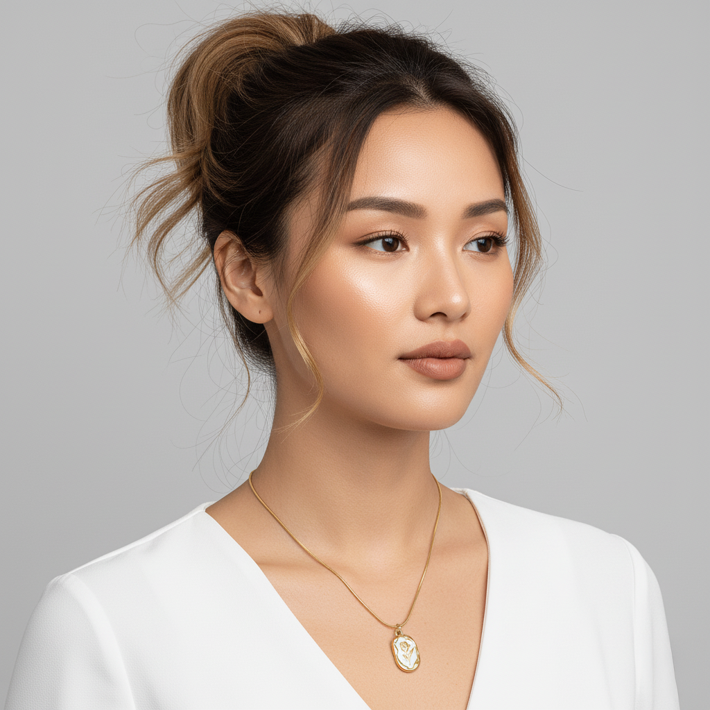 C-311–18k Gold Plated Stainless Steel Tarnish Free Waterproof Female Jewellery