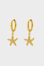 ES-310 18k Gold Plated Stainless Steel Tarnish Free Waterproof Female Earrings