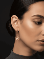 ES-310 18k Gold Plated Stainless Steel Tarnish Free Waterproof Female Earrings