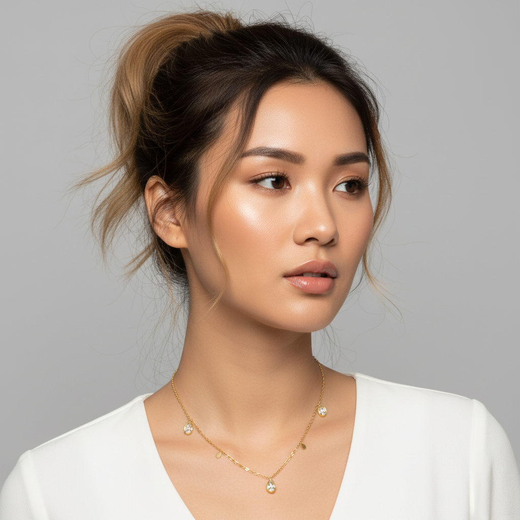 C-261 – 18k Gold Plated Stainless Steel Tarnish Free Waterproof Female Jewellery