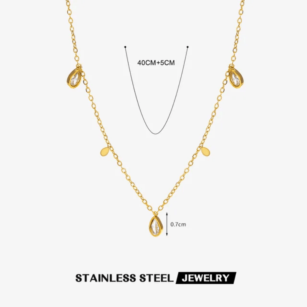 C-261 – 18k Gold Plated Stainless Steel Tarnish Free Waterproof Female Jewellery