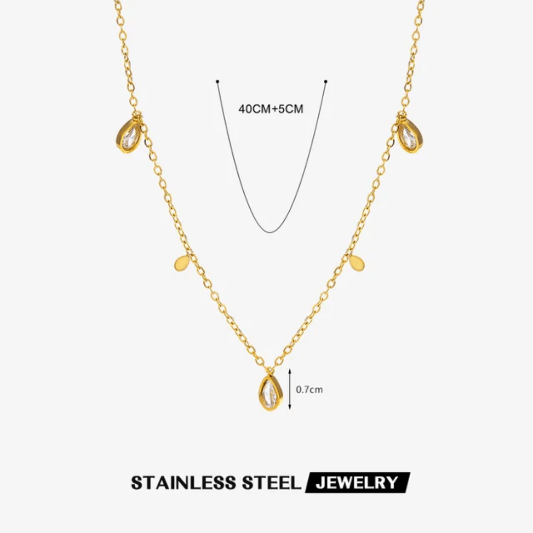 C-261 – 18k Gold Plated Stainless Steel Tarnish Free Waterproof Female Jewellery