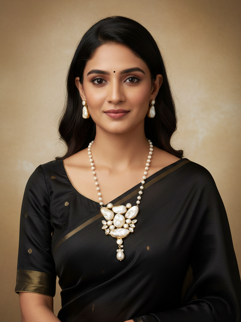 Ruchika real pearl set