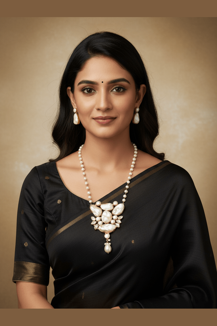 Ruchika real pearl set