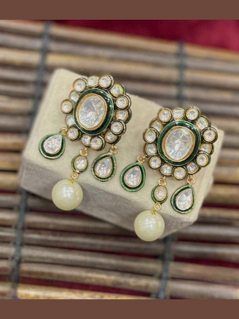 Girija Polki Kundan Earrings
