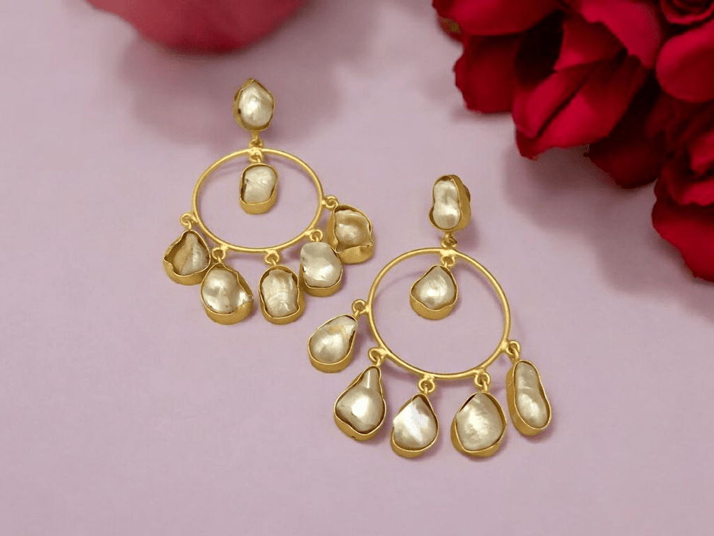Mudra real pearl Hoops
