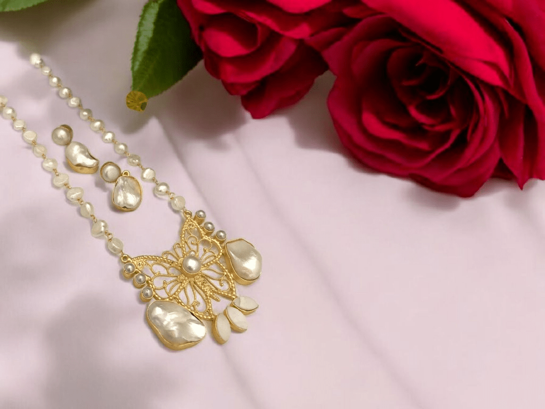 Erica real pearl set