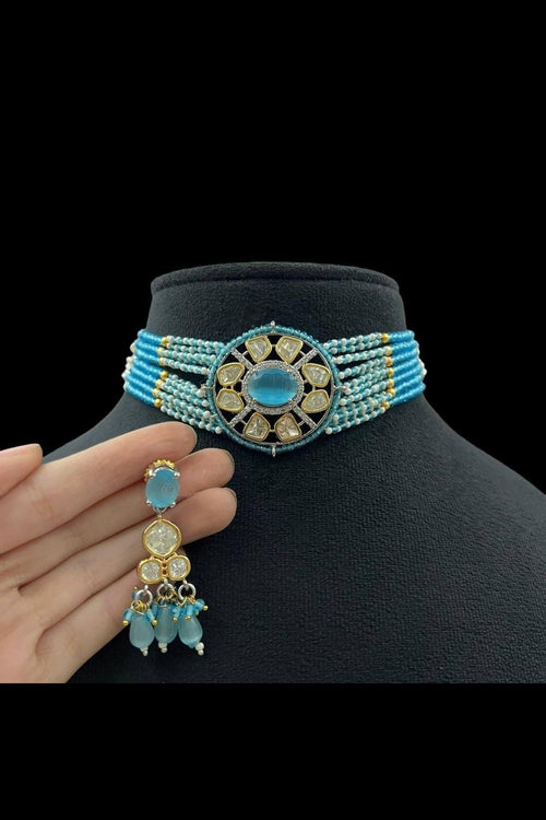 Ishanvi polki choker Set