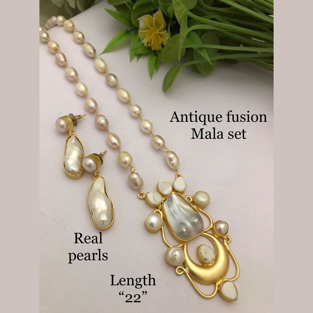 Abhaya real pearl set