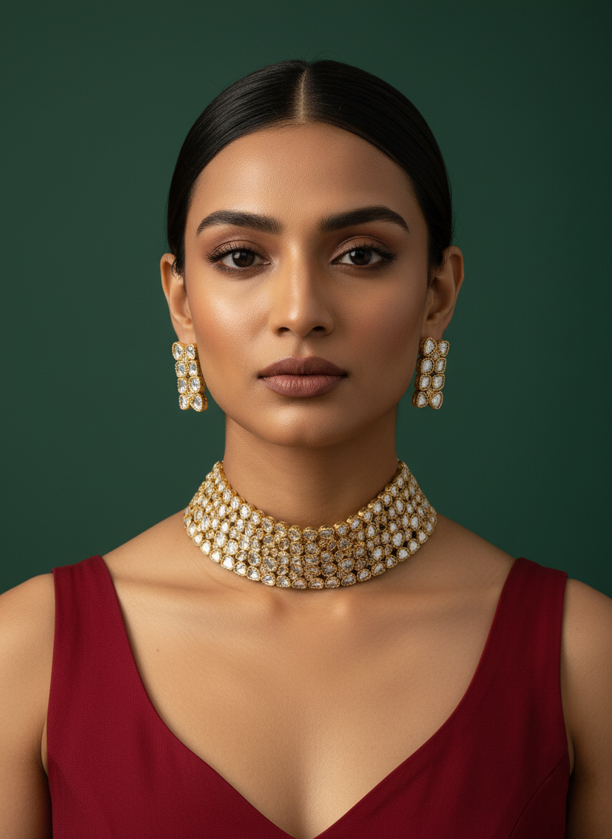 Aurora polki kundan set