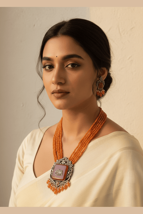 Revti kundan semi precious set