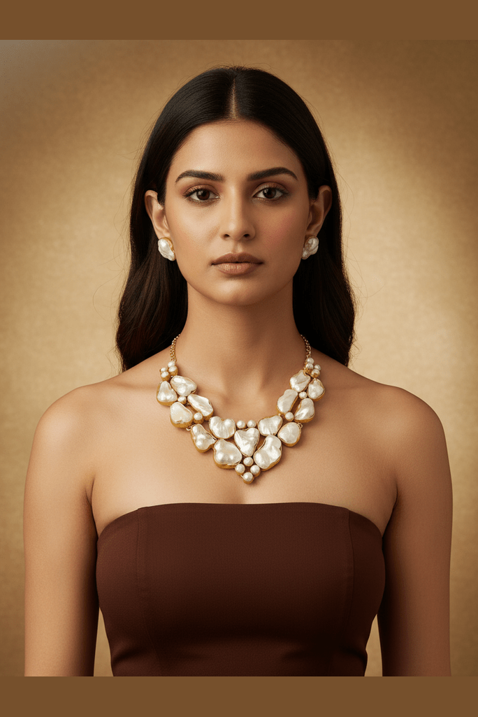 Vachaya real pearl set