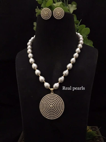 Suhasini Real Pearl Set