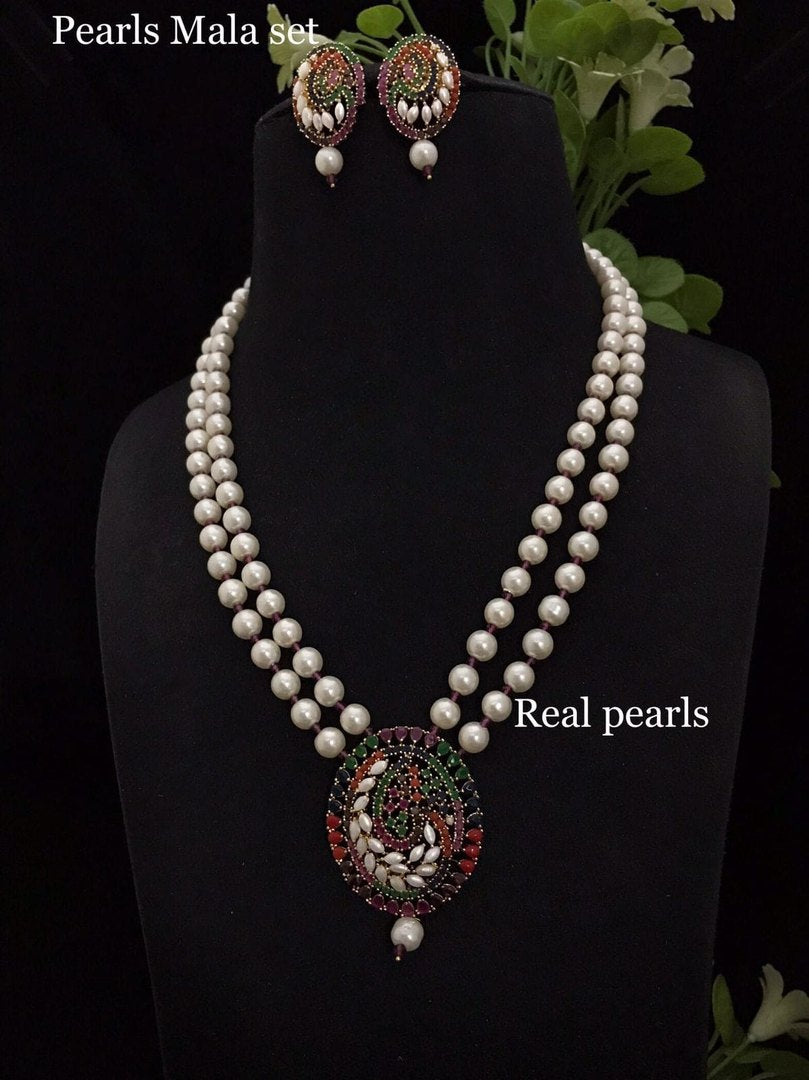 Bhagya real pearl set