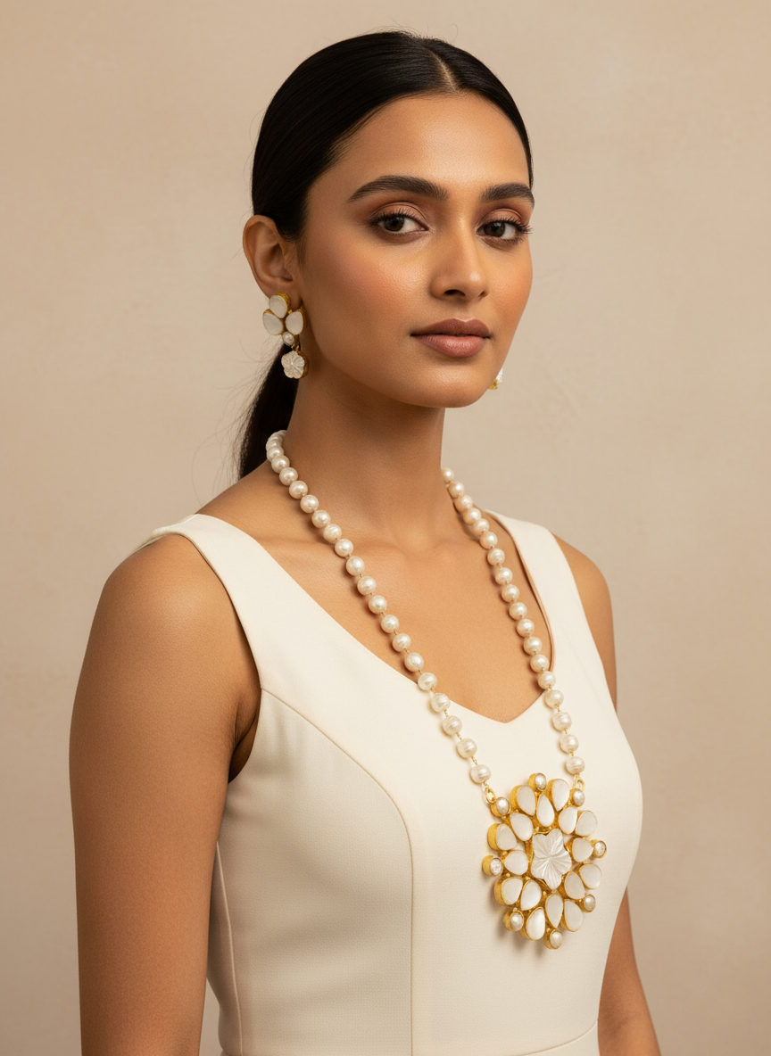 Chandni Real Pearl Set
