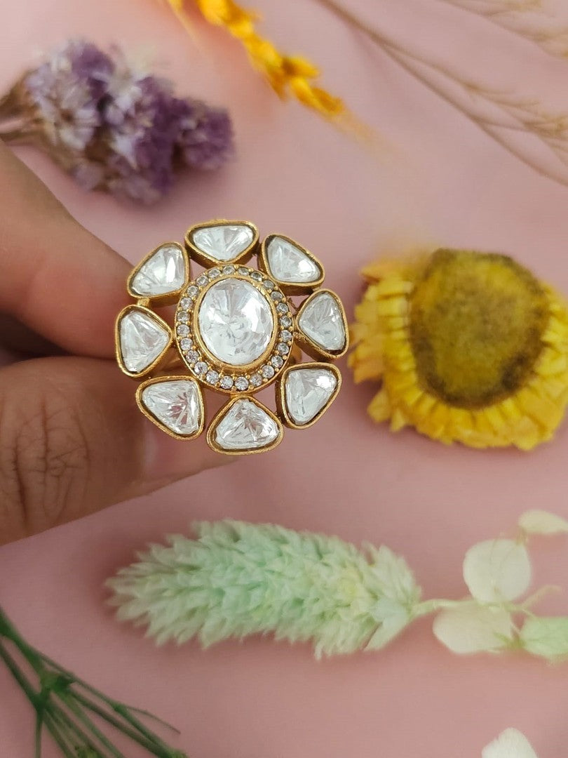 Polki Kundan vidya Ring