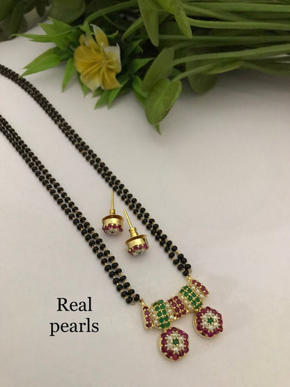 Real pearl Manasvi mangalsutra