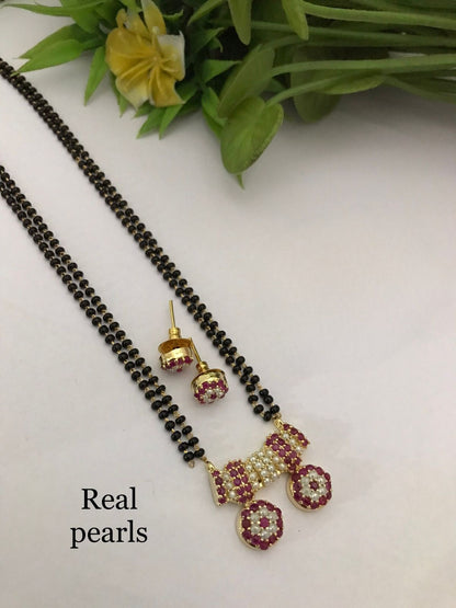 Real pearl Manasvi mangalsutra