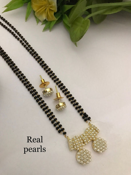 Real pearl Manasvi mangalsutra