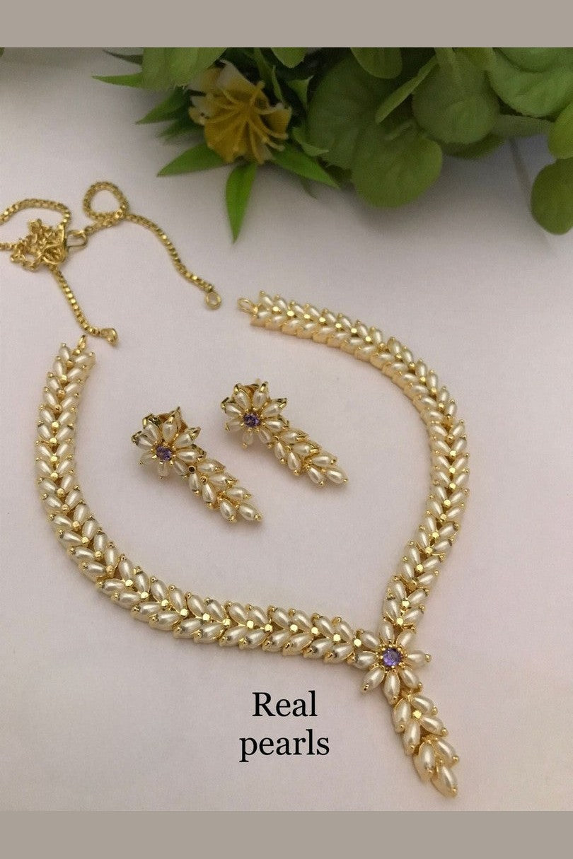 Real pearl kavitra set
