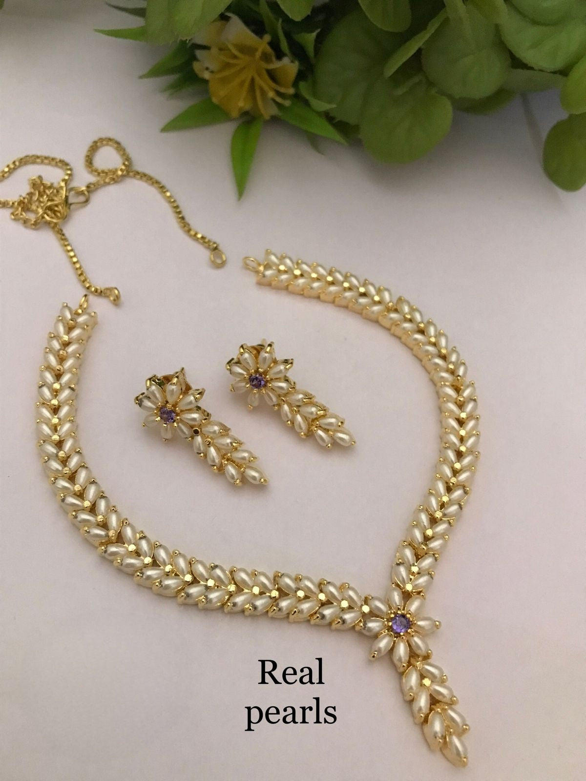 Real pearl kavitra set