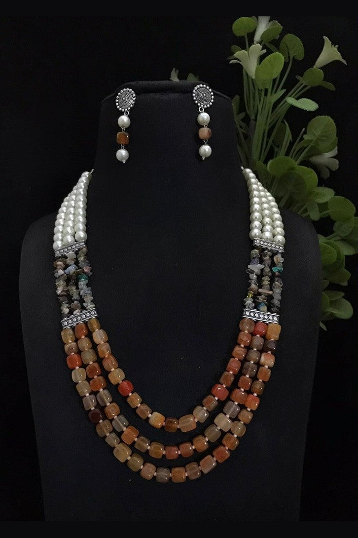 Semi precious Digambari Mala set