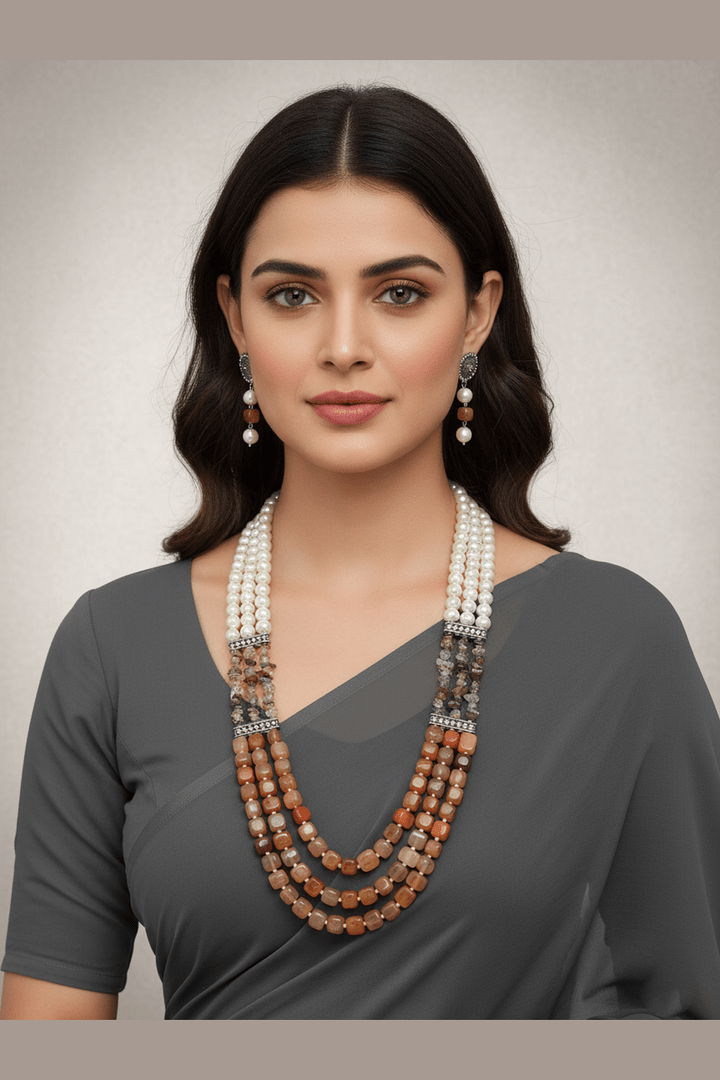 Semi precious Digambari Mala set