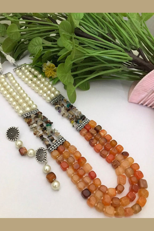 Semi precious Digambari Mala set