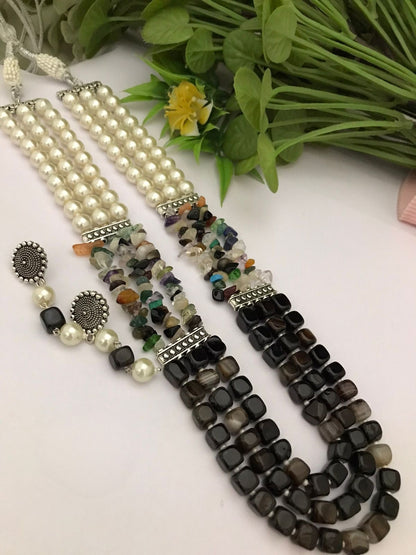 Semi precious Digambari Mala set