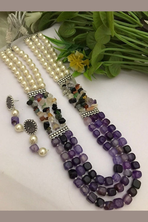 Semi precious Digambari Mala set
