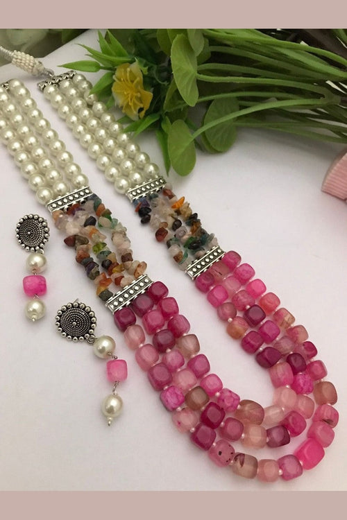 Semi precious Digambari Mala set
