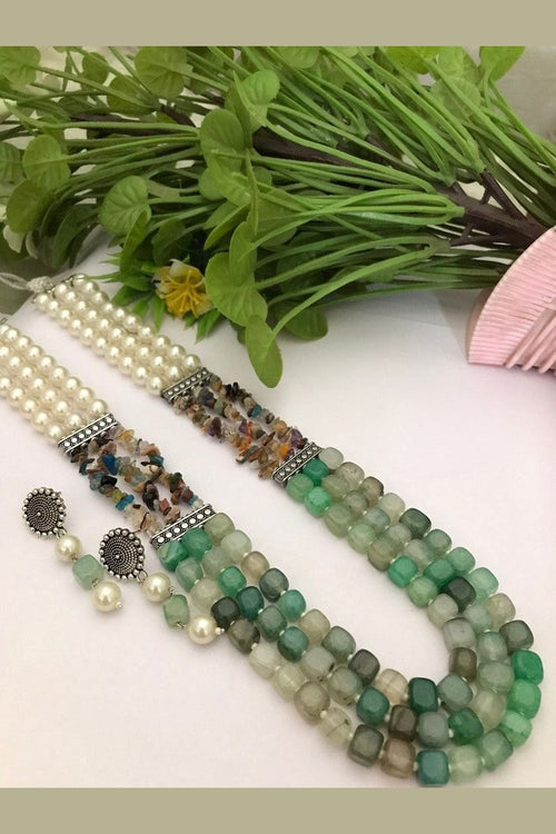 Semi precious Digambari Mala set