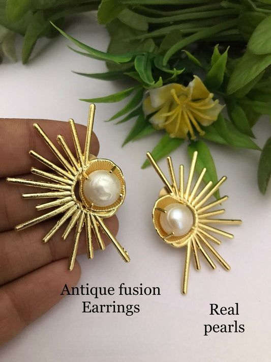 Real pearl Saranya earrings