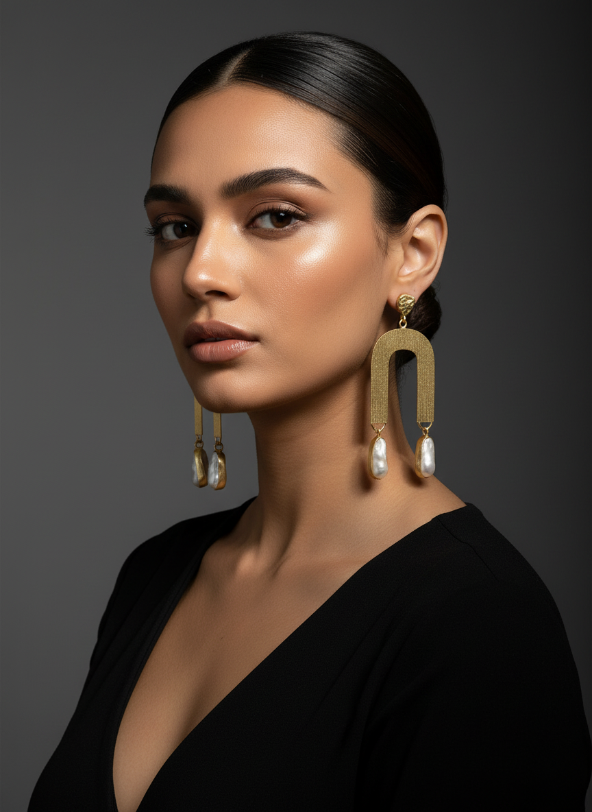 Ceria real peal earrings
